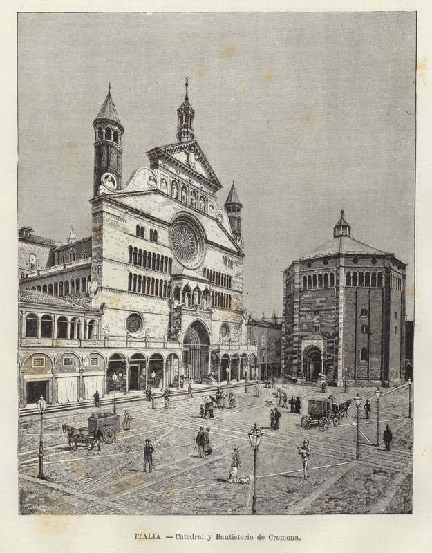 Italien - Dom und Baptisterium von Cremona von European School