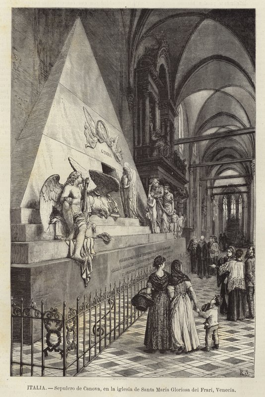 Italien - Grab von Canova in der Kirche Santa Maria Gloriosa dei Frari, Venedig von European School
