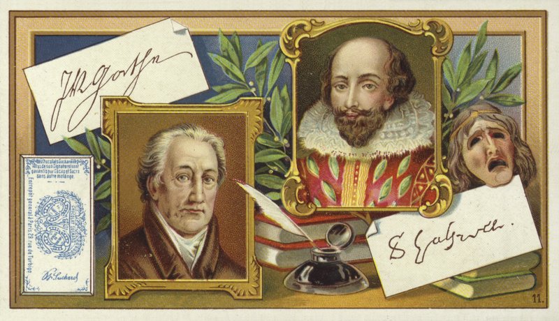Johann Wolfgang von Goethe und William Shakespeare von European School