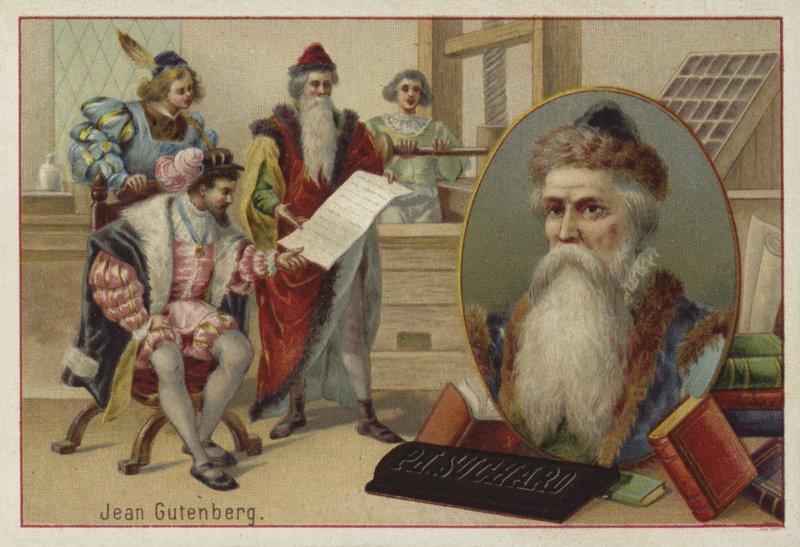 Johannes Gutenberg, deutscher Graveur, Erfinder und Drucker von European School