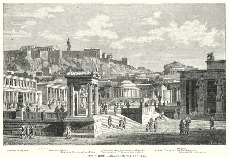 Markt von Athen, Antikes Griechenland von European School