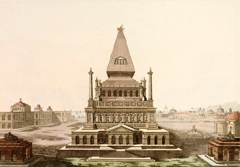 Mausoleum von Halikarnassos, Grab des persischen Satrapen Mausolos, eines der Sieben Weltwunder der Antike von European School
