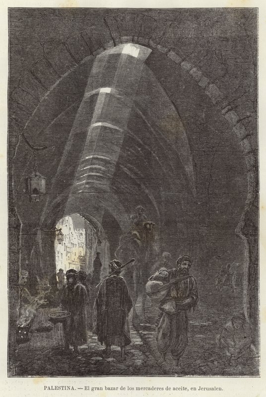 Palästina, Der große Basar der Ölverkäufer in Jerusalem von European School
