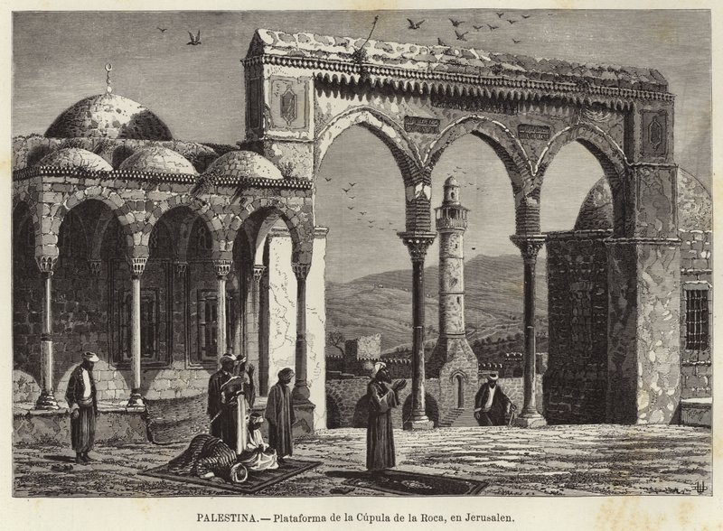 Palästina, Plattform der Felsendomkuppel in Jerusalem von European School