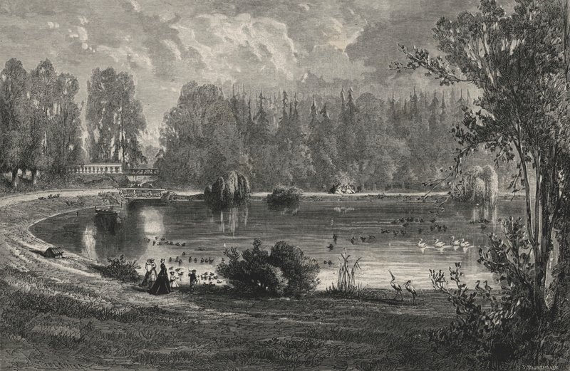 Wasserfläche von Touches, Touraine (Gravur) von European School