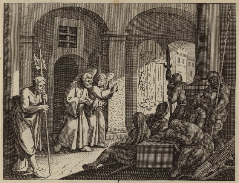 St. Peter wird von einem Engel aus dem Gefängnis befreit von European School