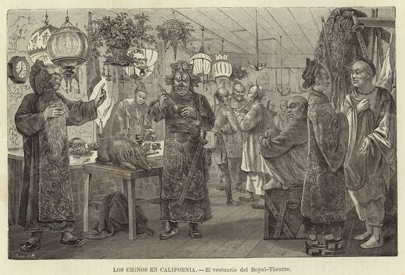 Die Chinesen in Kalifornien - El vestuario del Royal-Theatre von European School