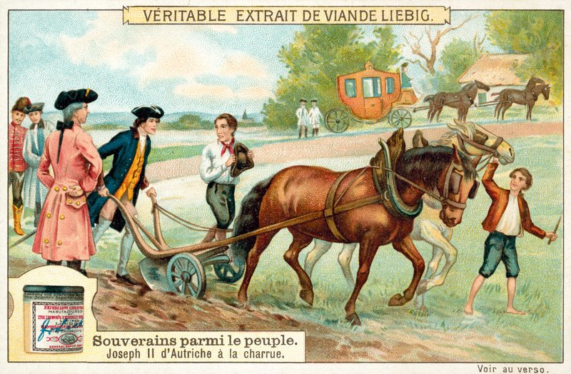 Der Heilige Römische Kaiser Joseph II. beim Pflügen von European School