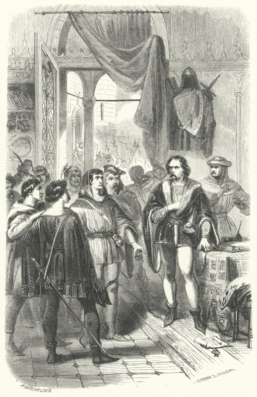 Die Bevölkerung von Gent bittet Philip van Artevelde, ihre Rebellion gegen Ludwig II., Graf von Flandern, zu führen von European School