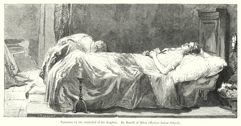 Tintoretto am Sterbebett seiner Tochter von European School