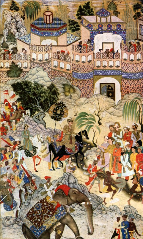 Akbar Khans Einzug in Surat von Farrukh Beg