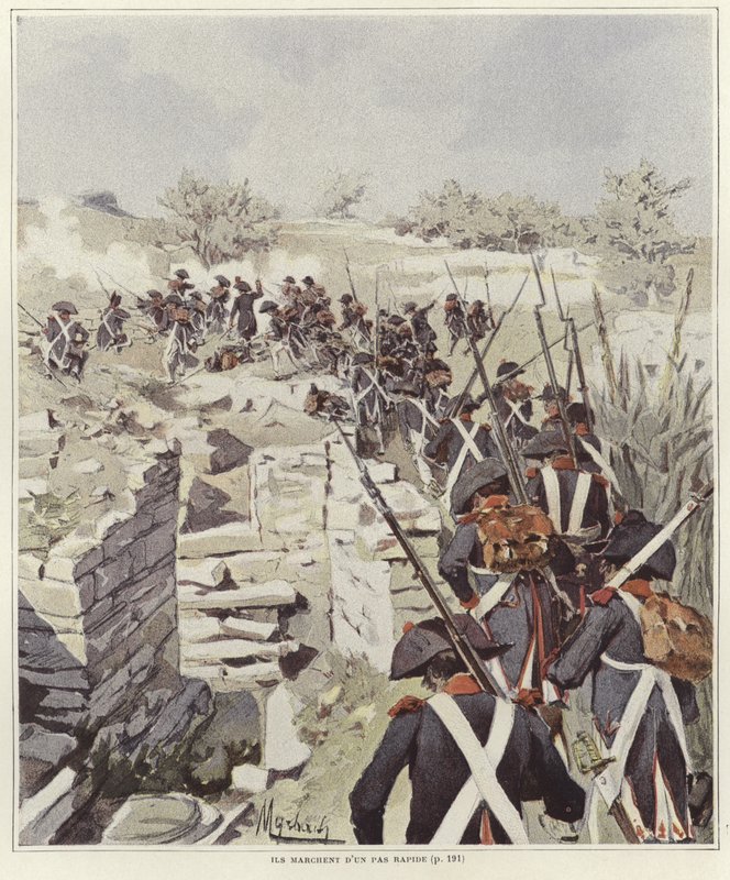 Soldaten unter den Ruinen von Nikopolis von Felicien baron de Myrbach Rheinfeld