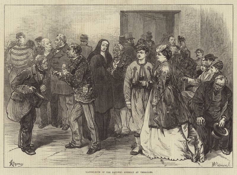 Wartezimmer der Nationalversammlung in Versailles von Felix Regamey