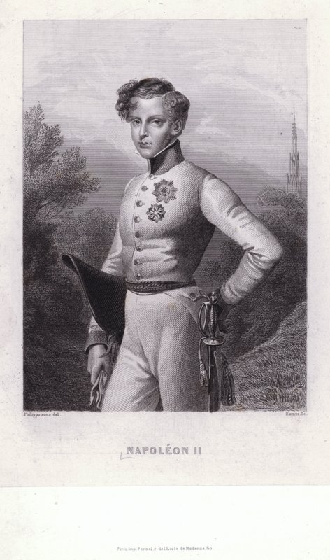Napoleon François Joseph Charles Bonaparte, Sohn von Kaiser Napoleon I. von Frankreich (Gravur) von Felix (after) Philippoteaux