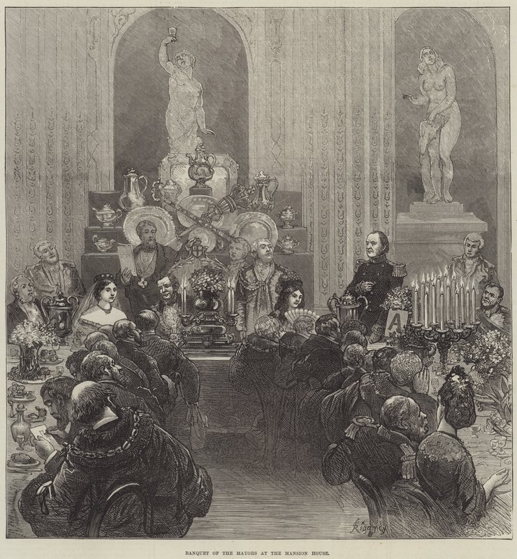 Bankett der Bürgermeister im Mansion House von Felix Regamey