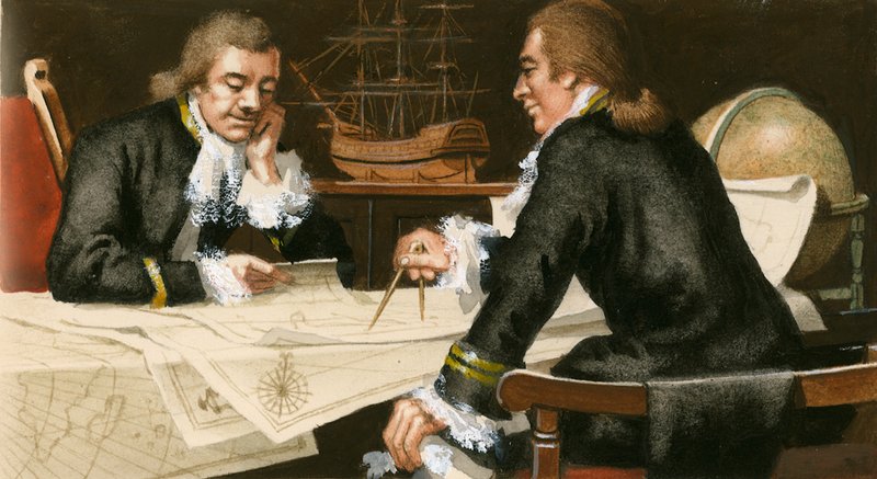Die epische Reise von Admiral Anson von Ferdinando Tacconi