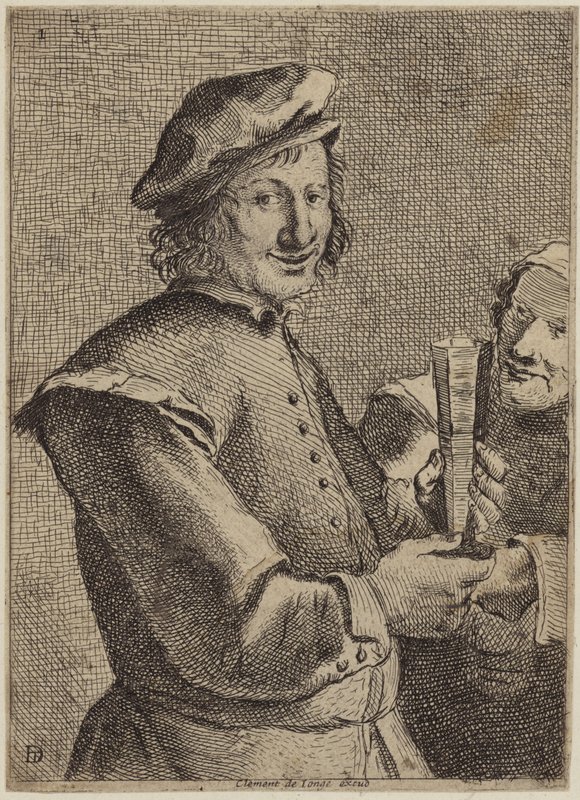 Porträt eines lächelnden jungen Mannes von Flemish School