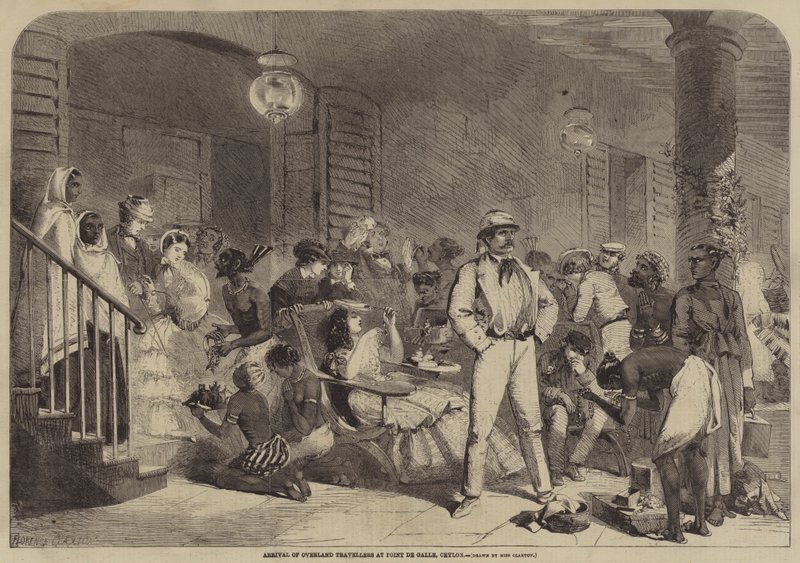 Ankunft der Überlandreisenden in Point de Galle, Ceylon von Florence Claxton