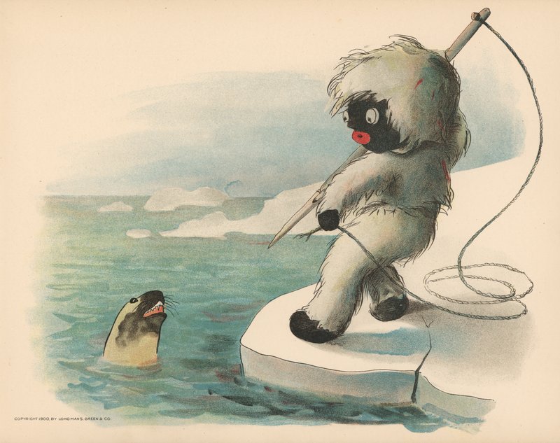 Illustration für Die Golliwoggs Polarabenteuer von Florence K. Upton