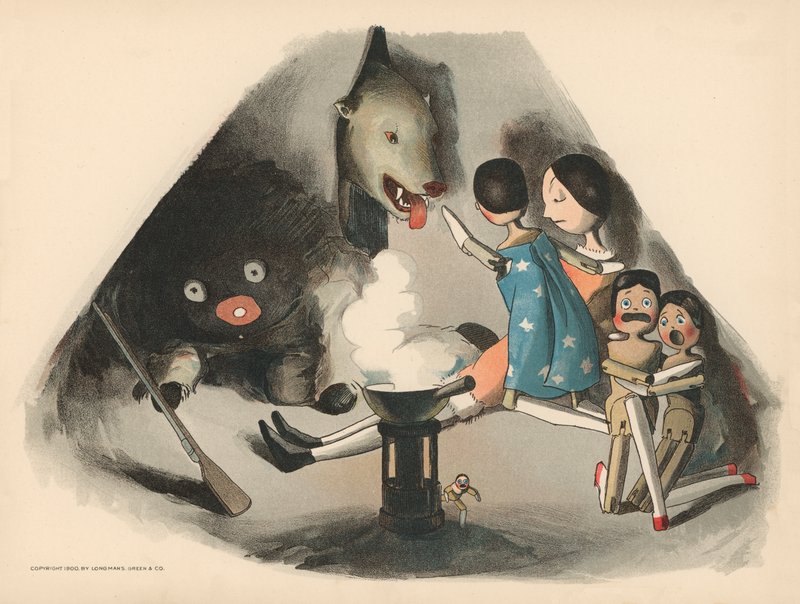 Illustration für Die Golliwoggs Polarabenteuer von Florence K. Upton