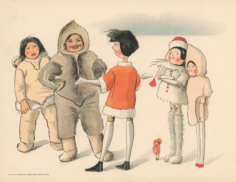Illustration für Die Golliwoggs Polarabenteuer von Florence K. Upton