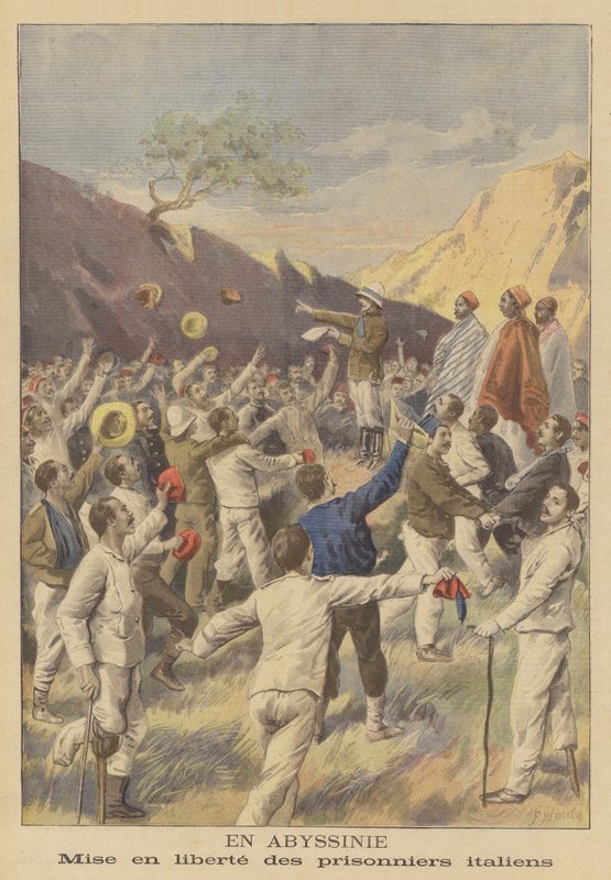 Befreiung italienischer Gefangener in Äthiopien von Fortune Louis Meaulle