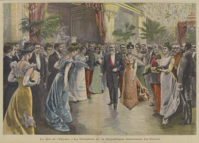 Präsident Loubet von Frankreich auf einem Ball im Elysee-Palast, Paris von Fortune Louis Meaulle
