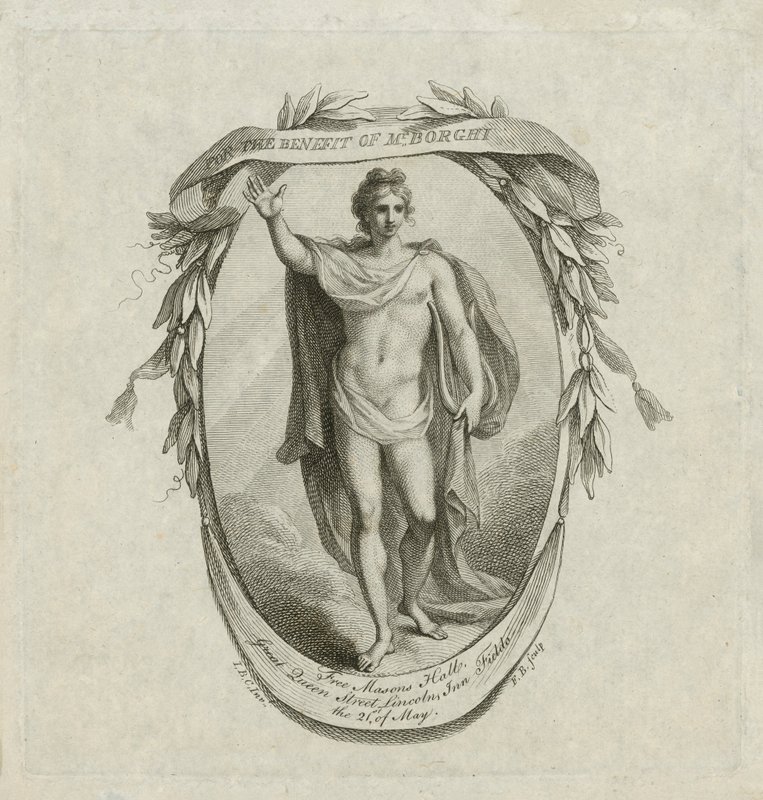 Konzertticket: zugunsten von Herrn Borghi von Francesco (after) Bartolozzi