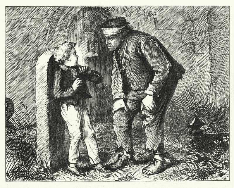 Illustration für Große Erwartungen von Charles Dickens (Gravur) von Francis Arthur Fraser