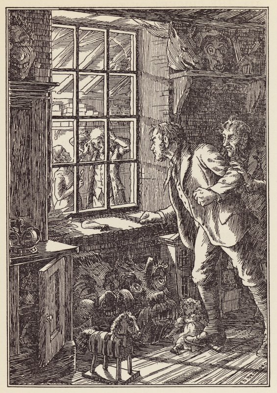 Illustration für Die Grille an der Herdstelle von Charles Dickens von Francis Donkin Bedford
