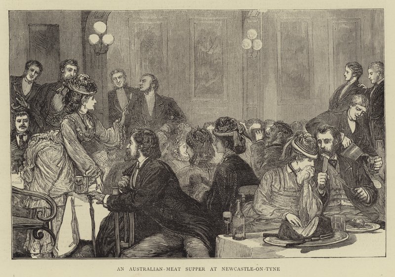 Ein australisches Fleischessen in Newcastle-on-Tyne von Francis S. Walker