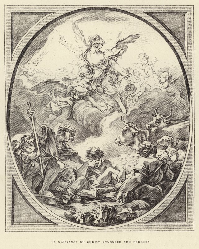 Die Geburt Christi wird den Hirten verkündet von Francois (after) Boucher