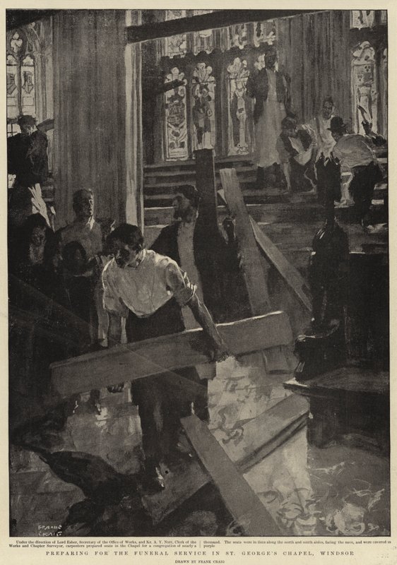 Vorbereitung für den Trauergottesdienst in der St. George