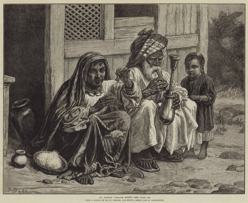 Eine afghanische Dorfszene von Frank Dadd