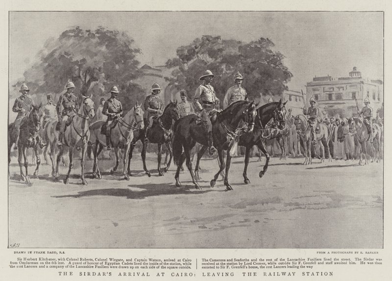 Die Ankunft des Sirdar in Kairo, Verlassen des Bahnhofs von Frank Dadd