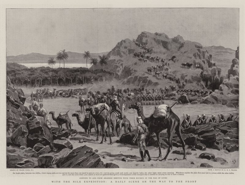 Mit der Nil-Expedition, eine tägliche Szene auf dem Weg zur Front von Frank Dadd