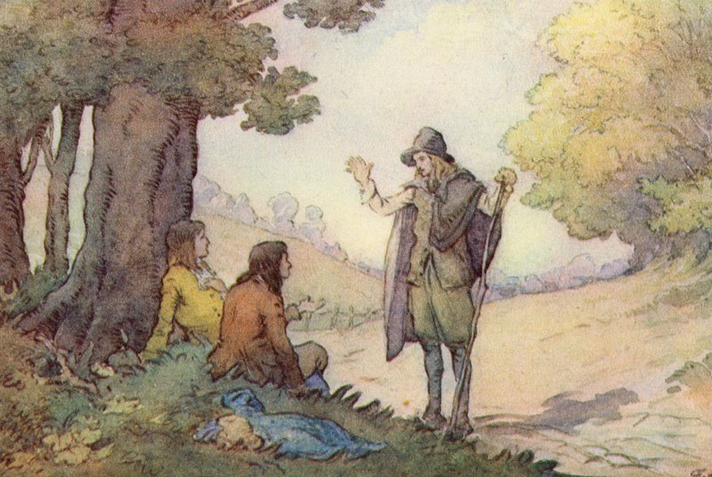 Illustration für Der Gelehrte-Zigeuner von Matthew Arnold von Frank Adams