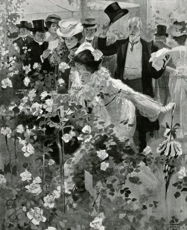 Die Ausstellung der Royal Horticultural Society in den Temple Gardens von Frank Craig