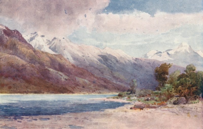 Neuseeland: Am Kopf des Lake Wakatipu von Frank H Wright
