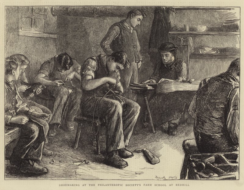 Schuhmacherei in der Philanthropic Society