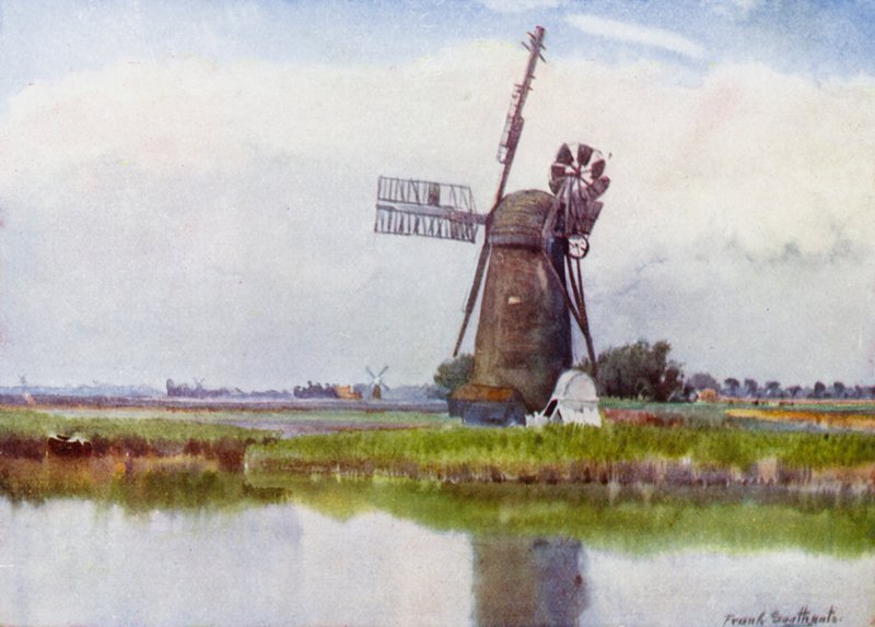 Norfolk Broads: Mühlenland oberhalb von Stokesby von Frank Southgate