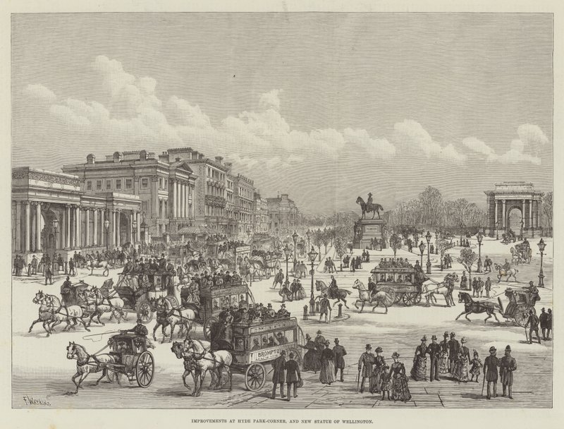 Verbesserungen an der Hyde Park Corner und neue Statue von Wellington von Frank Watkins