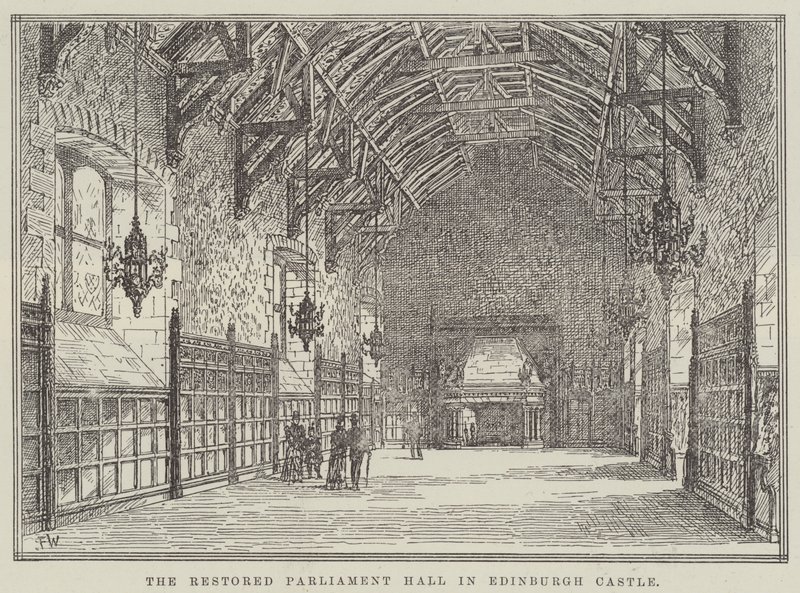 Die restaurierte Parlamentshalle im Edinburgh Castle von Frank Watkins