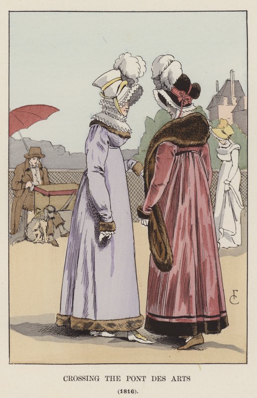 Überquerung der Pont des Arts, 1816 von François Courboin