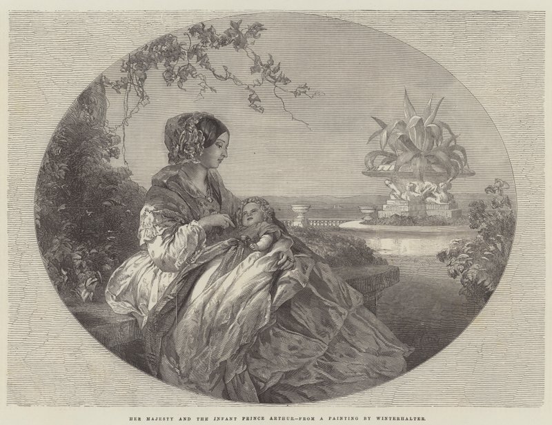 Ihre Majestät und der kleine Prinz Arthur von Franz Xaver Winterhalter