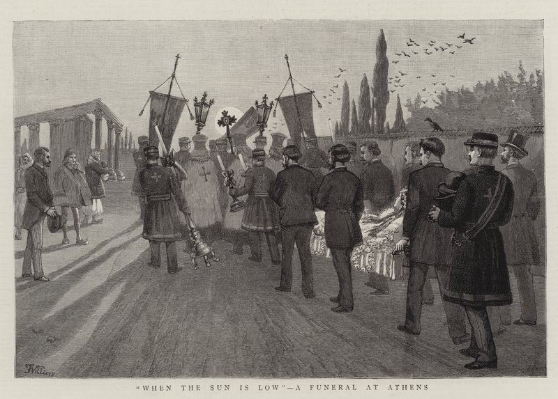 Wenn die Sonne tief steht, ein Begräbnis in Athen von Frederic Villiers