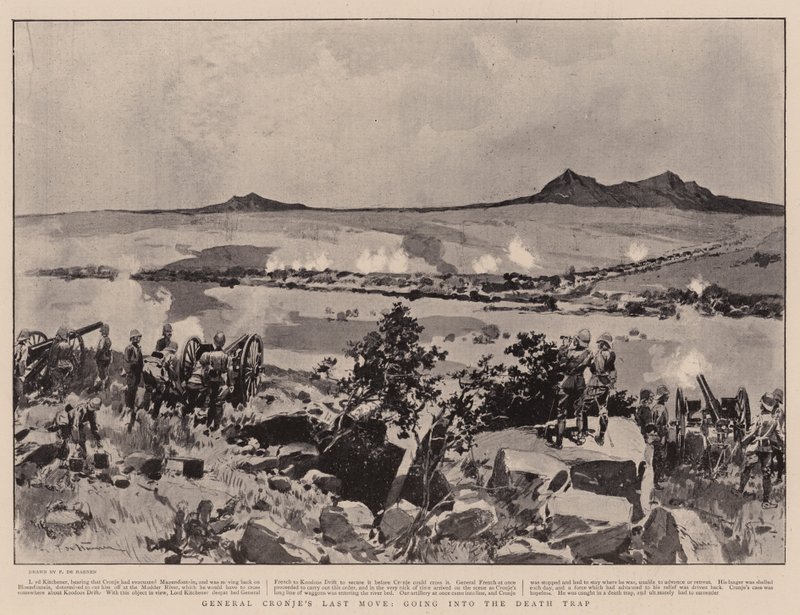 General Cronjes letzter Zug, in die Todesfalle gehend von Frederic de Haenen