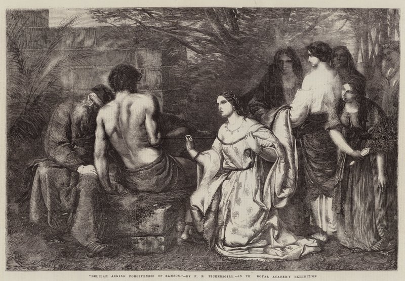Delilah bittet Samson um Vergebung von Frederick Richard Pickersgill