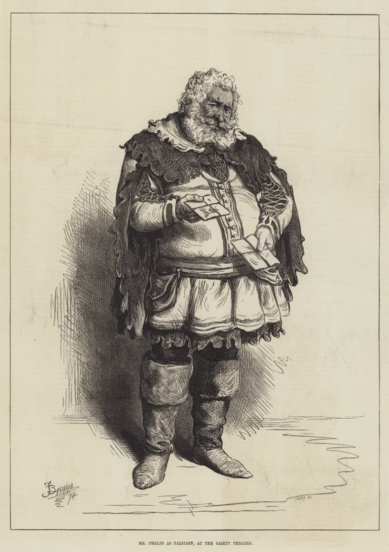 Mr. Phelps als Falstaff im Gaiety Theatre von Frederick Barnard