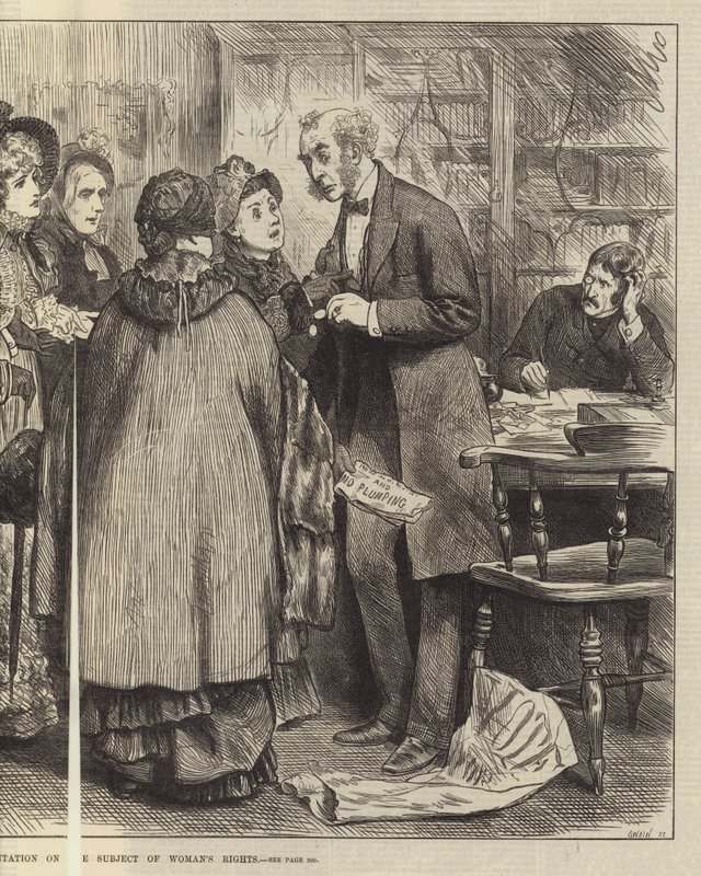 Die Parlamentswahl, eine Deputation zum Thema Frauenrechte von Frederick Barnard